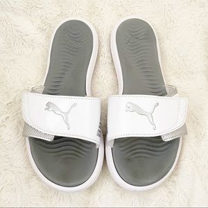Puma Women’s White Slide Sandals Size 7